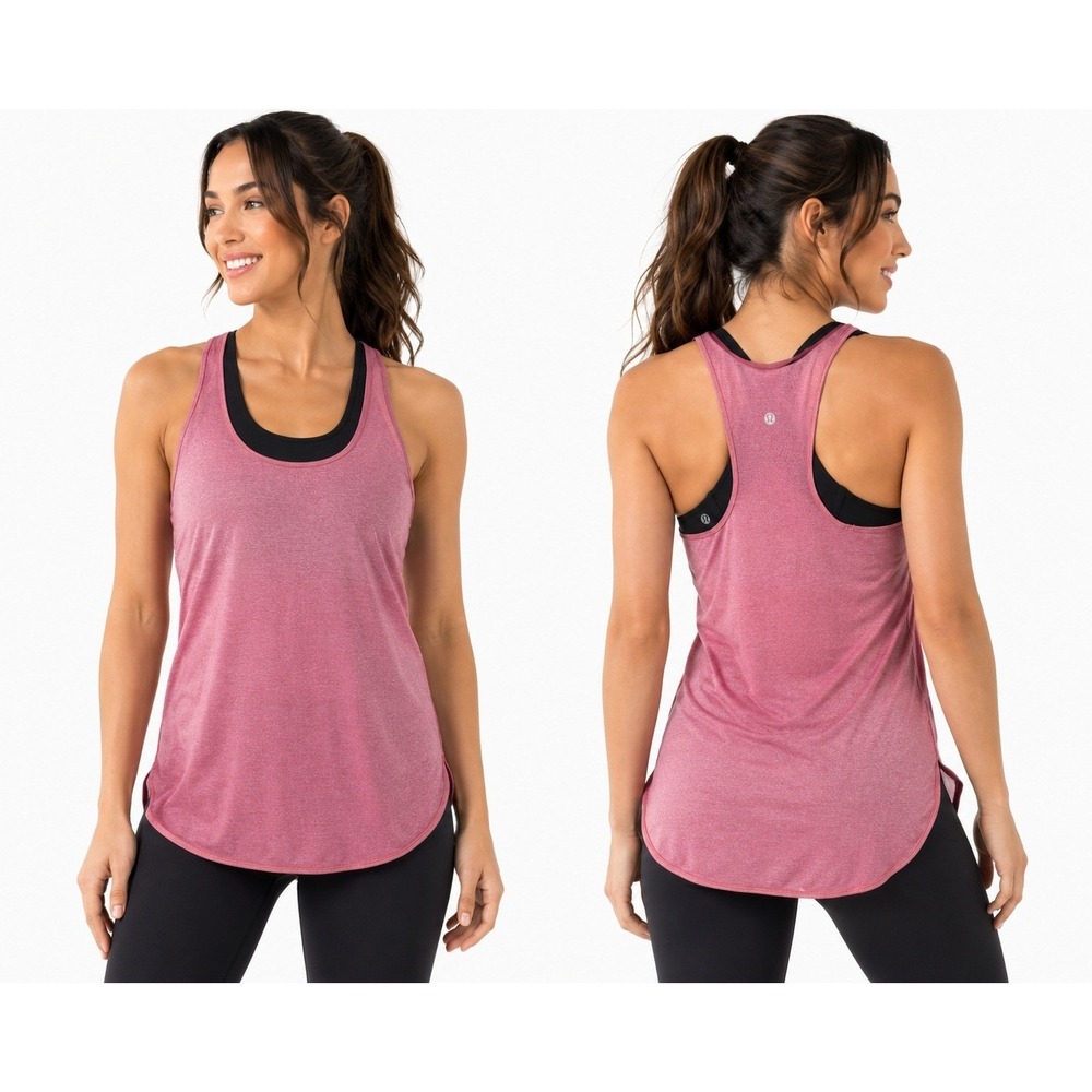 Lululemon Tank Top Racerback Workout What The Sport Singlet Pink  Size 6